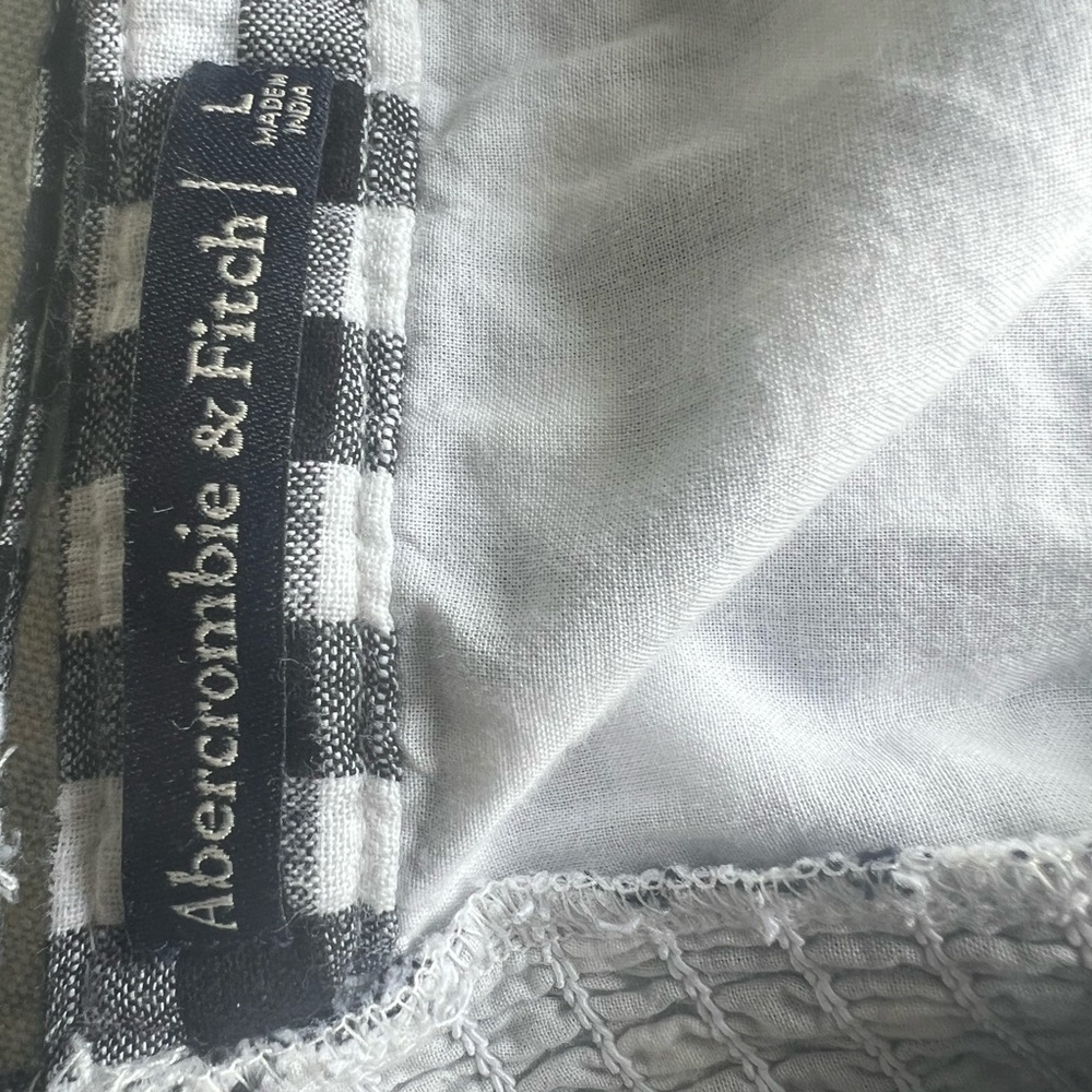 Abercrombie & Fitch Black and White Gingham Mini Dress - Picture 8 of 8